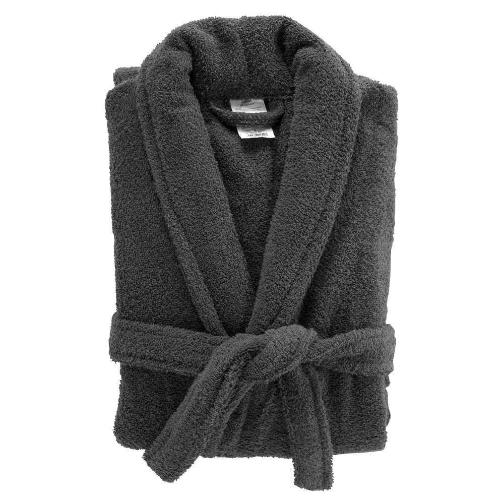 Antracitový bavlnený župan veľkosť M Tendresse – douceur d'intérieur