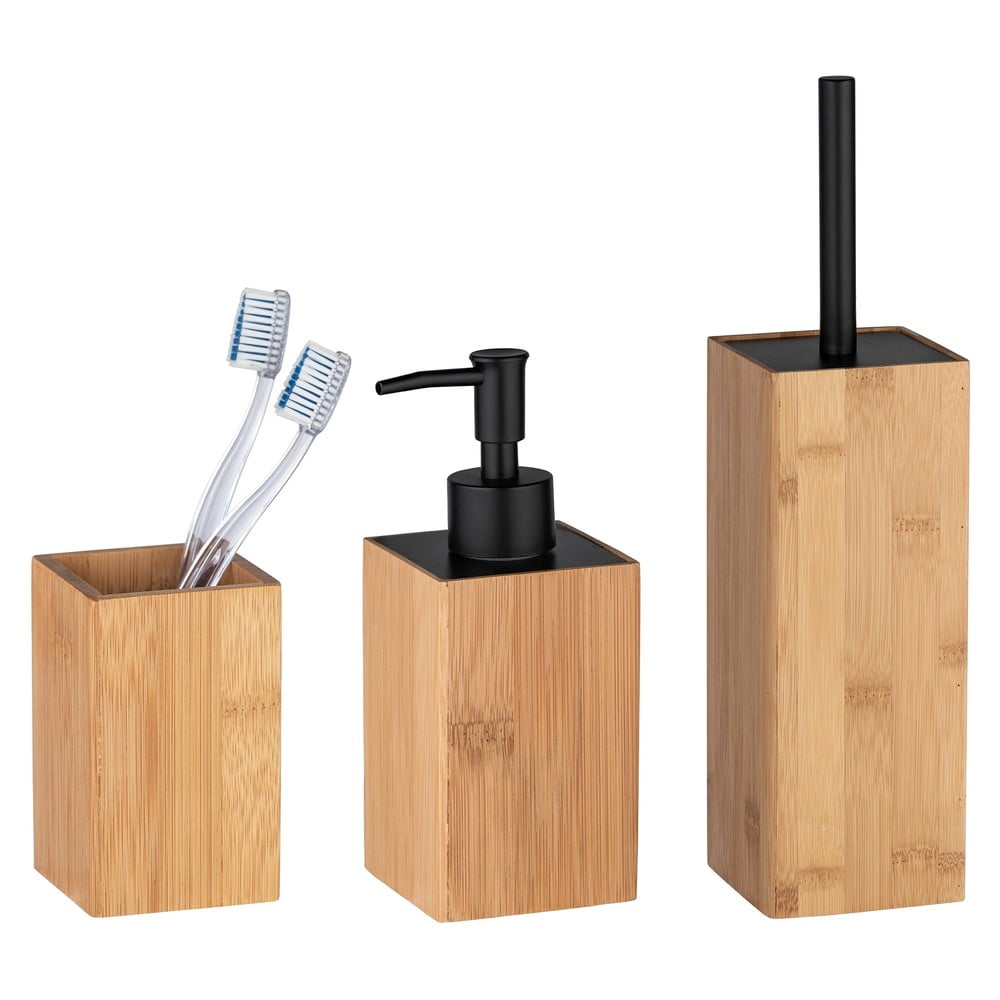 Bambusová súprava doplnkov do kúpeľne v prírodnej farbe Padua – Wenko