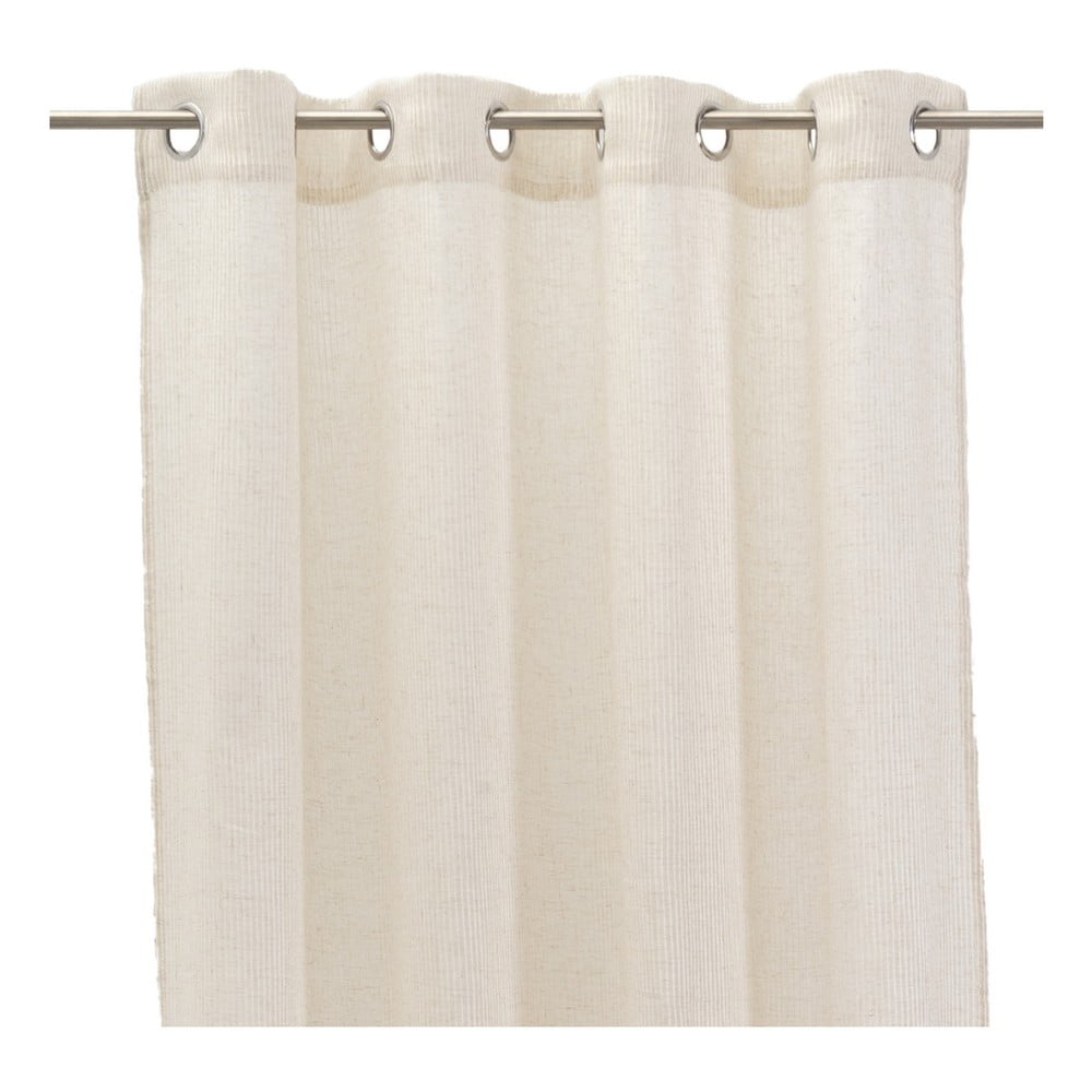 Béžová záclona s prímesou ľanu 140x260 cm Fifties – Casa Selección