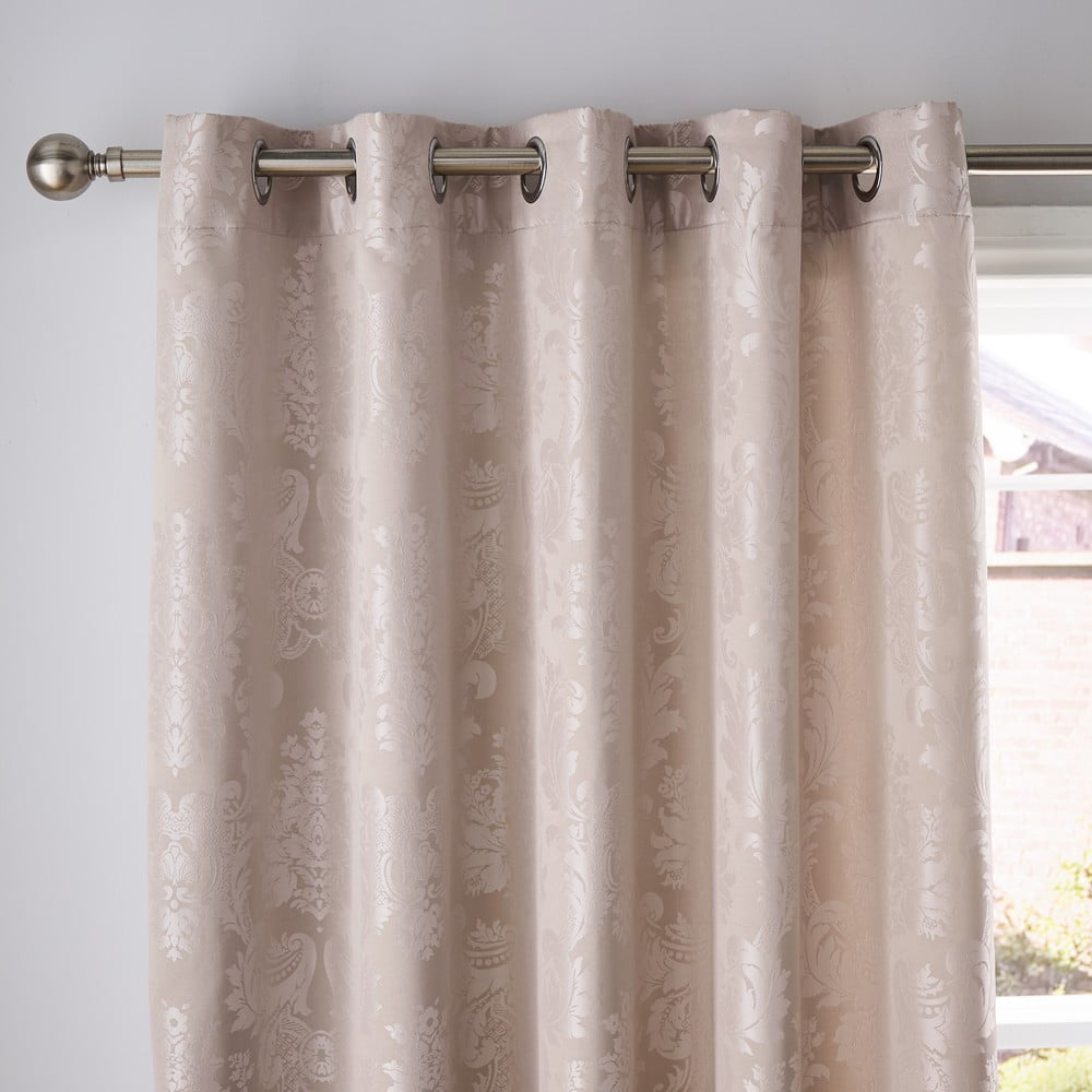 Béžové damaškové závesy v súprave 2 ks 168x183 cm Damask Jacquard – Catherine Lansfield