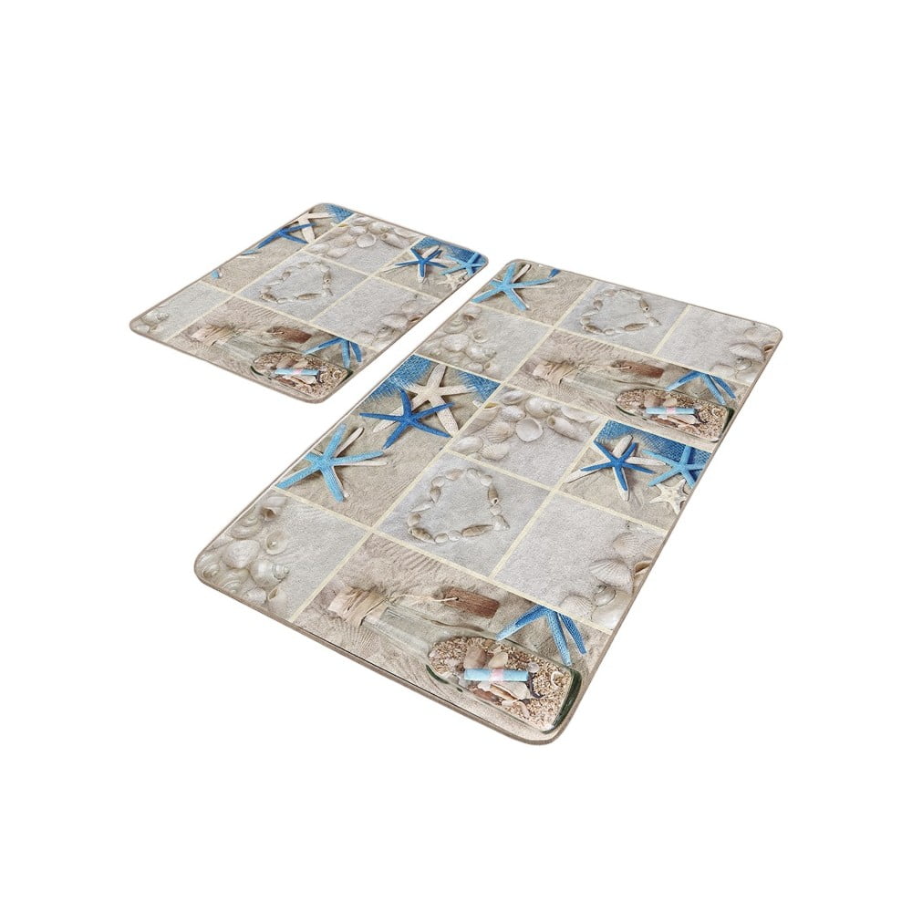 Béžové kúpeľňové predložky v súprave 2 ks 60x100 cm – Mila Home