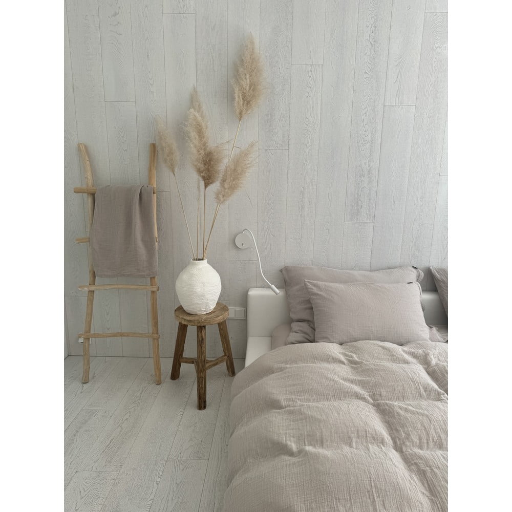 Béžové mušelínové obliečky na jednolôžko 135x200 cm Plain Muslin – Butter Kings