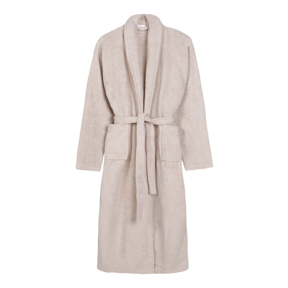 Béžový bavlnený župan veľkosť XS/S Terry – HIP