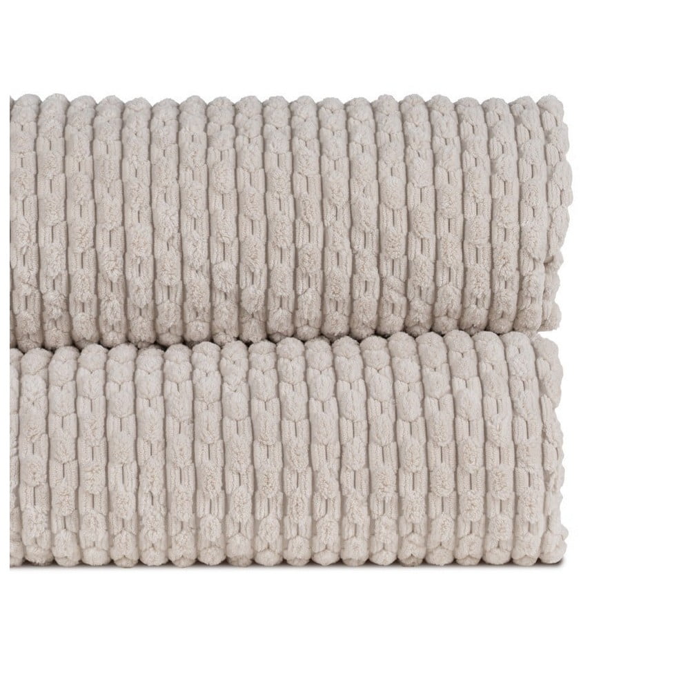 Béžový prešívaný pléd 230x260 cm – Ixia