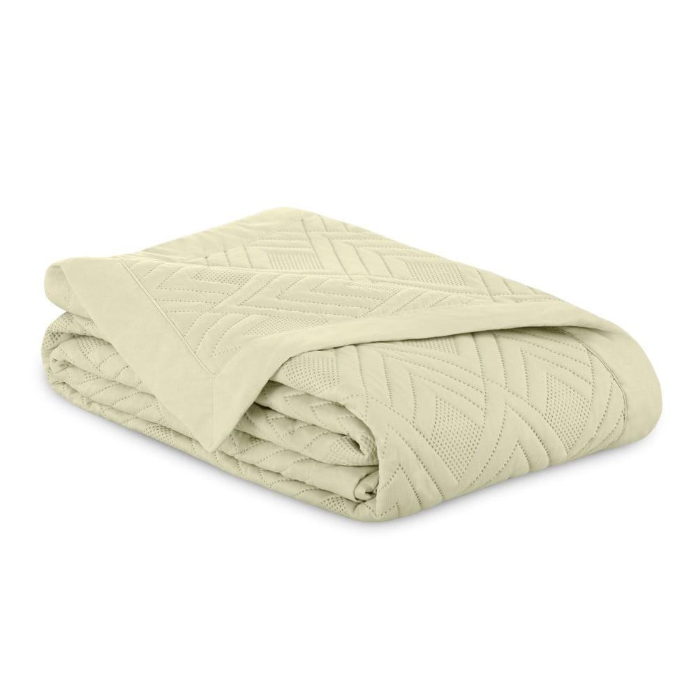 Béžový prešívaný pléd z mikrovlákna 170x210 cm Ophelia – Restilo