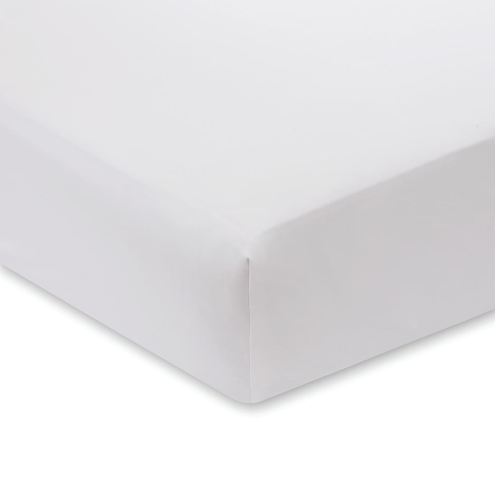 Biela plachta z bavlneného saténu Bianca Luxury, 135 x 190 cm