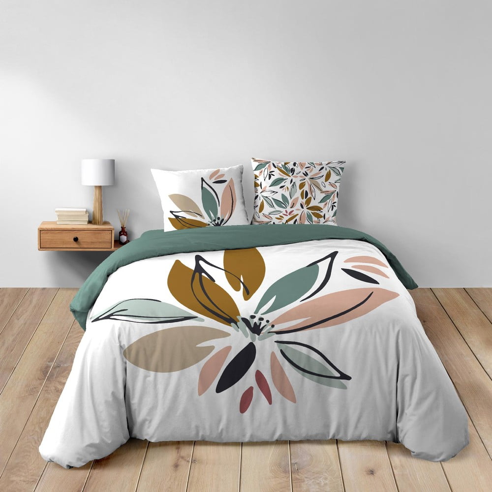 Biele bavlnené obliečky na dvojlôžko/predĺžené 240x220 cm Octavia – douceur d'intérieur