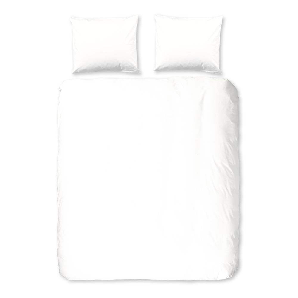 Biele flanelové predĺžené obliečky na dvojlôžko 240x220 cm – Good Morning