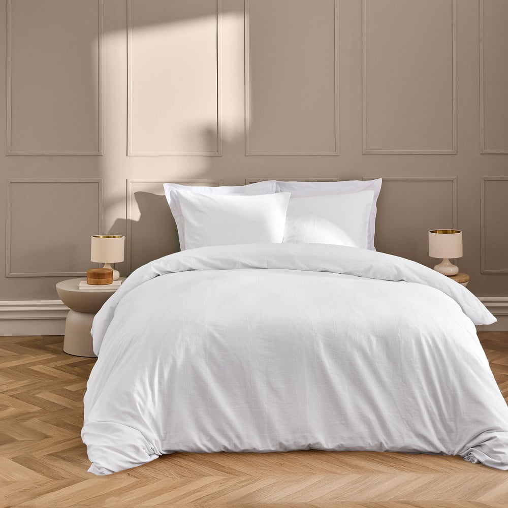Biele obliečky na dvojlôžko/predĺžené 240x220 cm Linella – douceur d'intérieur