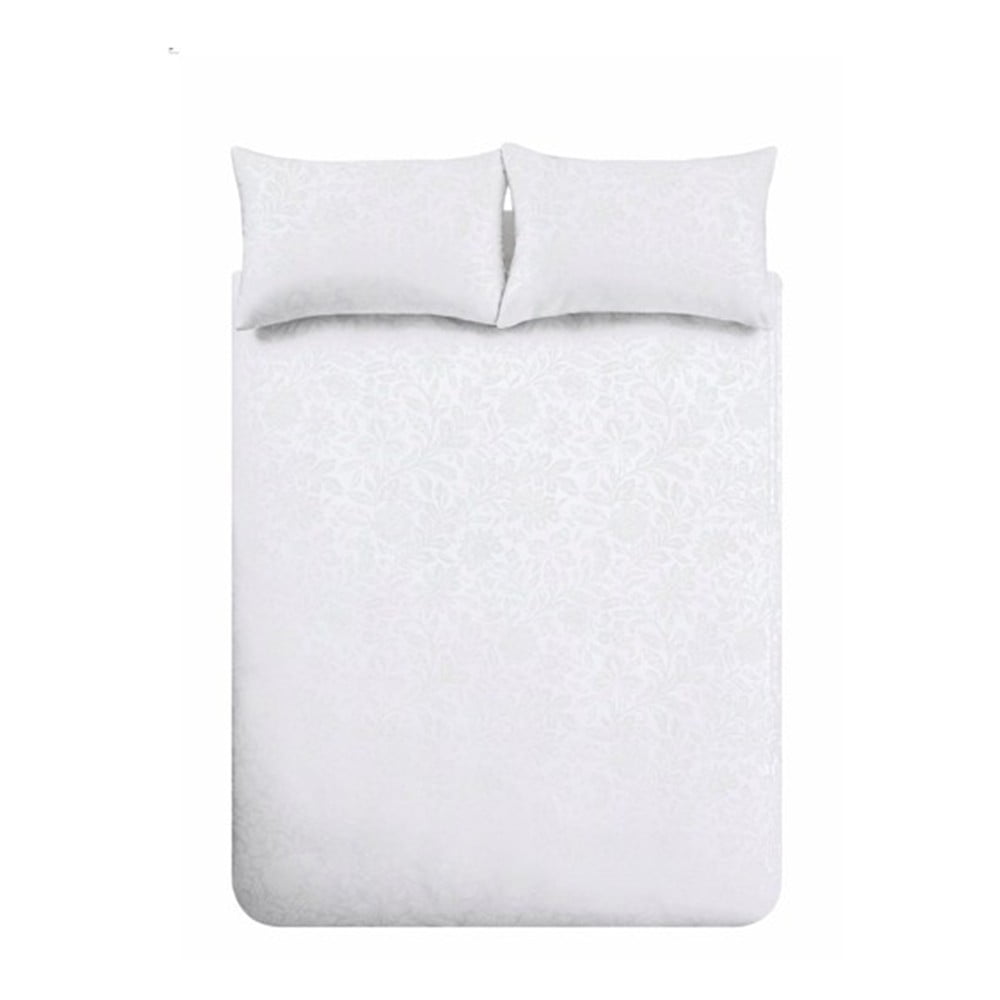 Biele obliečky na dvojlôžko zo žakára 200x200 cm Fleur Matelassé – Bianca