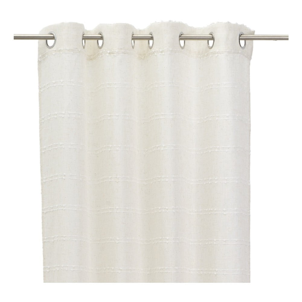 Bielo-béžový záves s prímesou ľanu 140x260 cm Nodes – Casa Selección