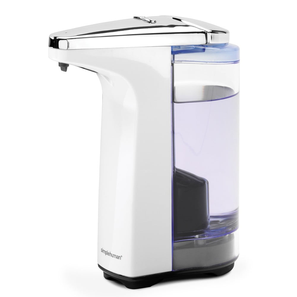 Biely automatický plastový dávkovač mydla 237 ml - simplehuman