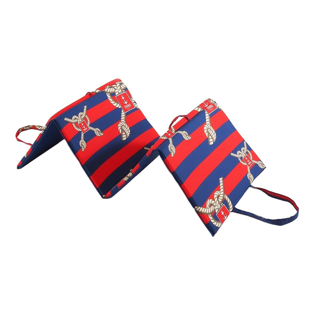 Červeno-modrý záhradný sedák na ležadlo 49x137 cm Ship Rope – B.E.S.