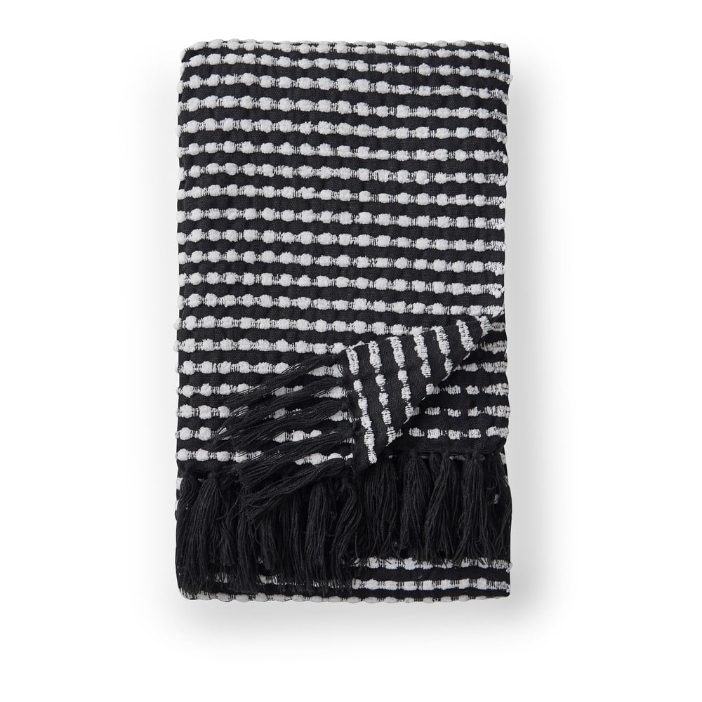 Čierna deka 125x150 cm Stab Stitch – Catherine Lansfield