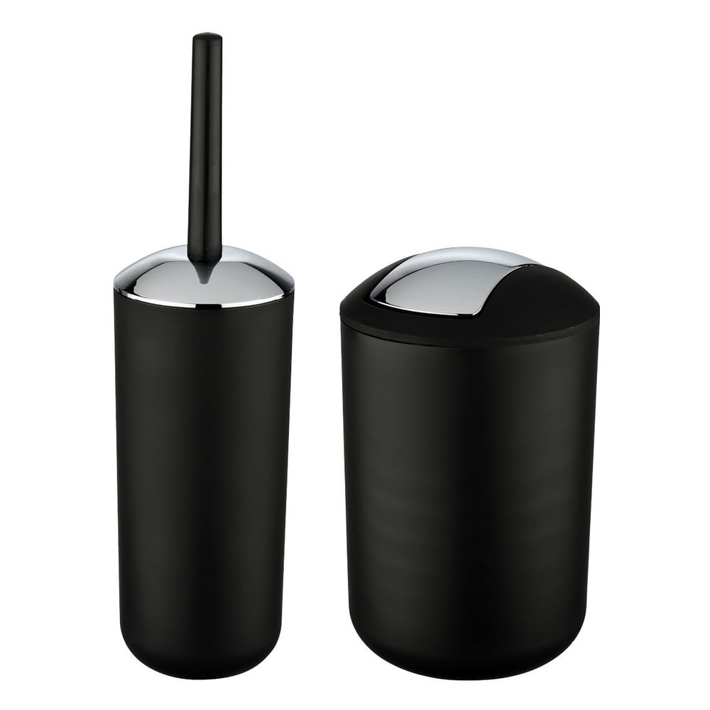 Čierna plastová súprava doplnkov do kúpeľne Brasil – Wenko