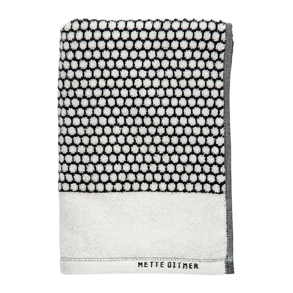 Čierno-biela bavlnená osuška 70x140 cm Grid - Mette Ditmer Denmark