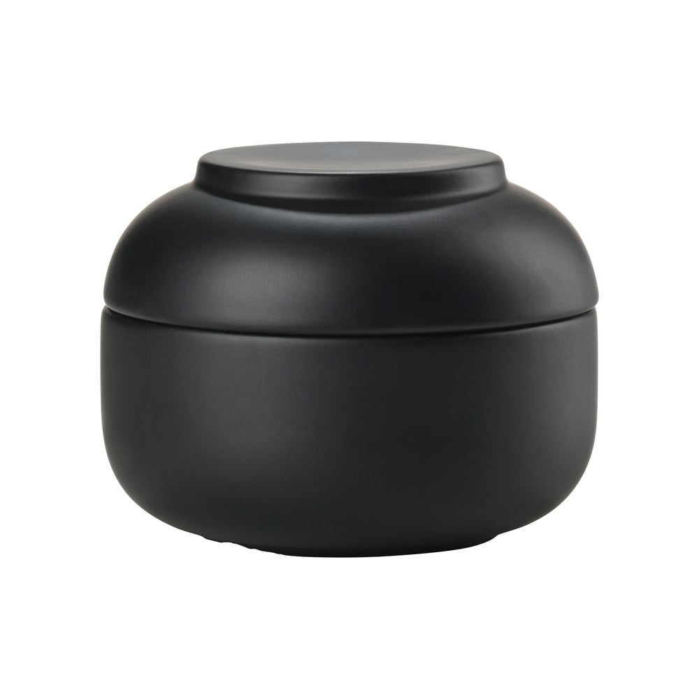 Čierny kameninový kúpeľňový organizér na vatové tampóny Sensu – Zone