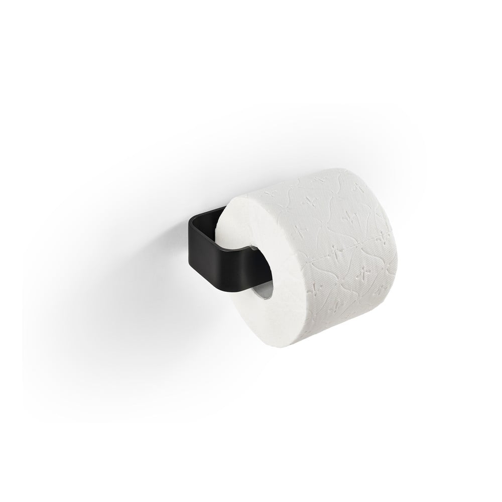 Čierny nástenný kovový držiak na toaletný papier Ume – Zone