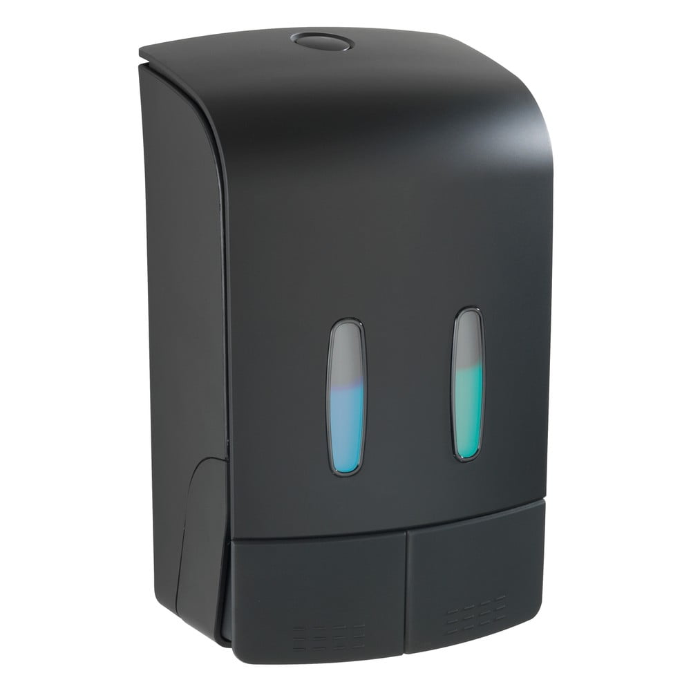 Čierny nástenný plastový dávkovač mydla 0.96 l Tartas - Wenko