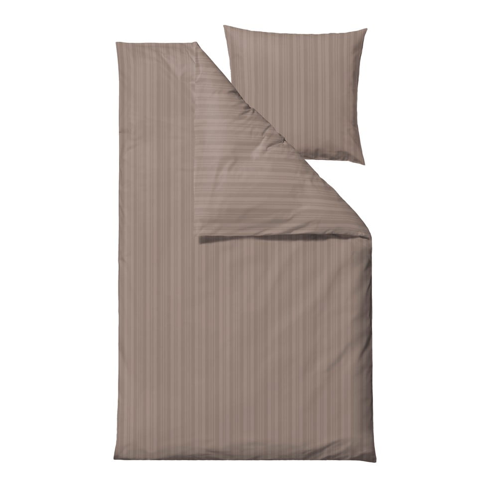 Damaškové obliečky taupe na jednolôžko/predĺžené 140x220 cm Noble – Södahl