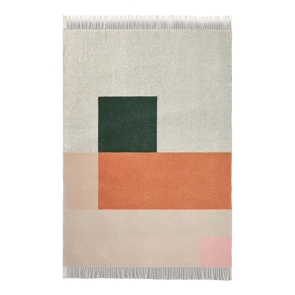 Deka v zeleno-tehlovej farbe 125x190 cm Brick – Mette Ditmer Denmark