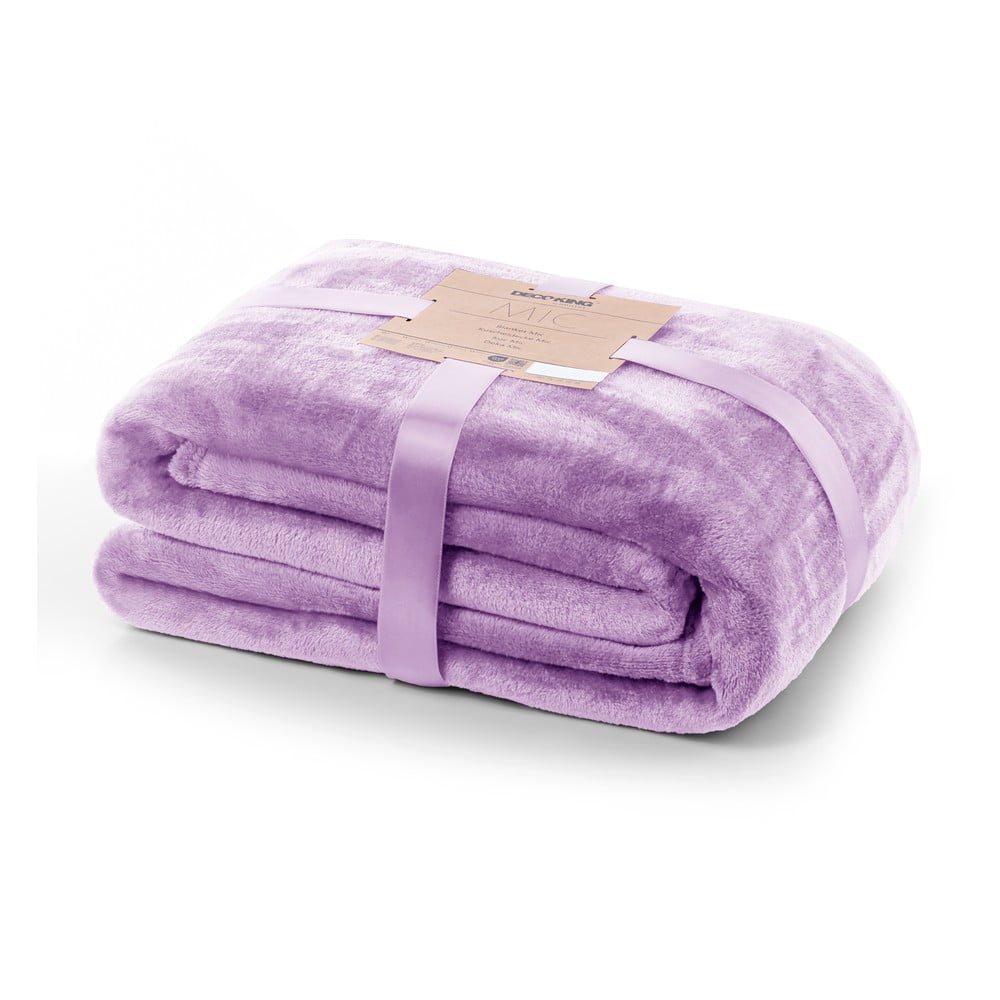 Fialová deka z mikrovlákna DecoKing Mic, 220 × 240 cm