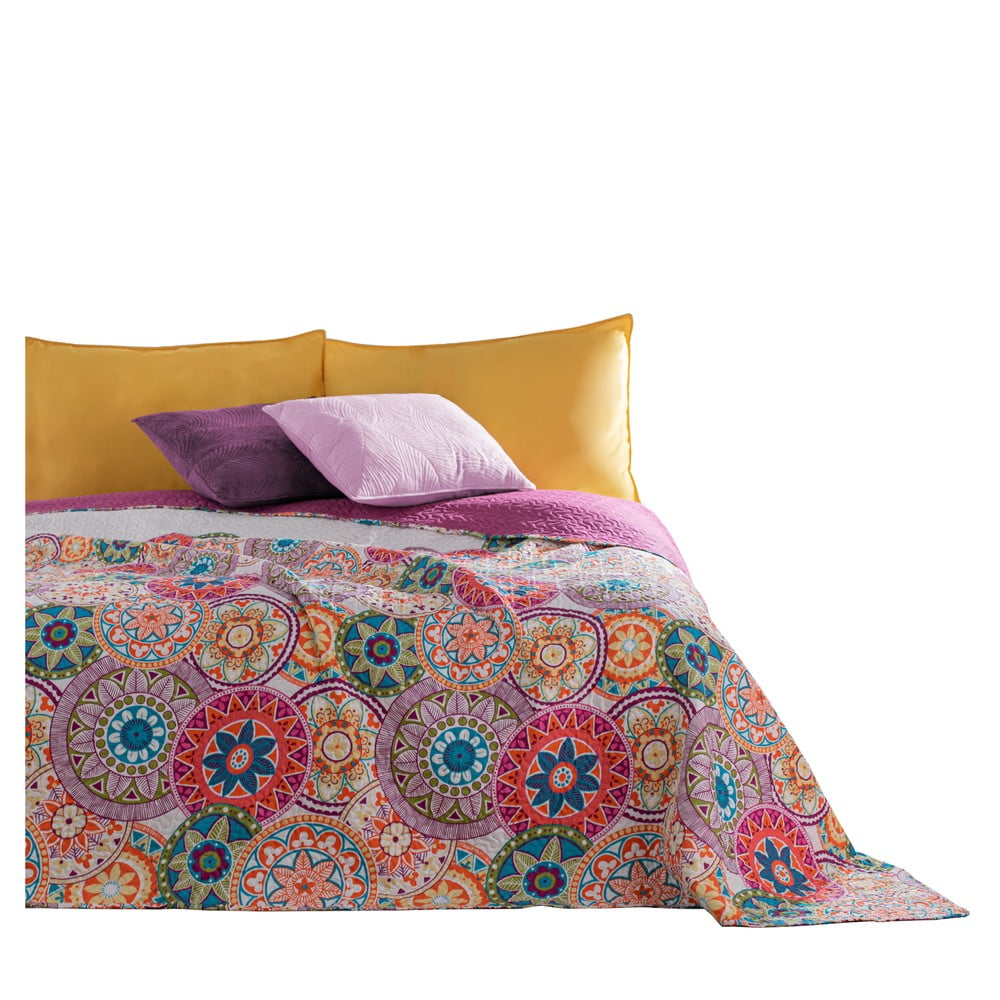 Fuchsiový obojstranný pléd z mikrovlákna DecoKing Bibi, 170 x 270 cm