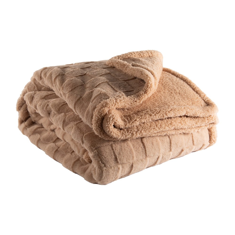 Hnedá deka z mikroplyšu 150x200 cm Rava – Tiseco Home Studio