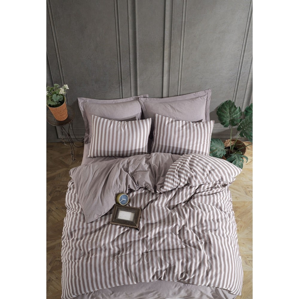 Hnedé obliečky na dvojlôžko 200x200 cm Road Potlu – Mijolnir