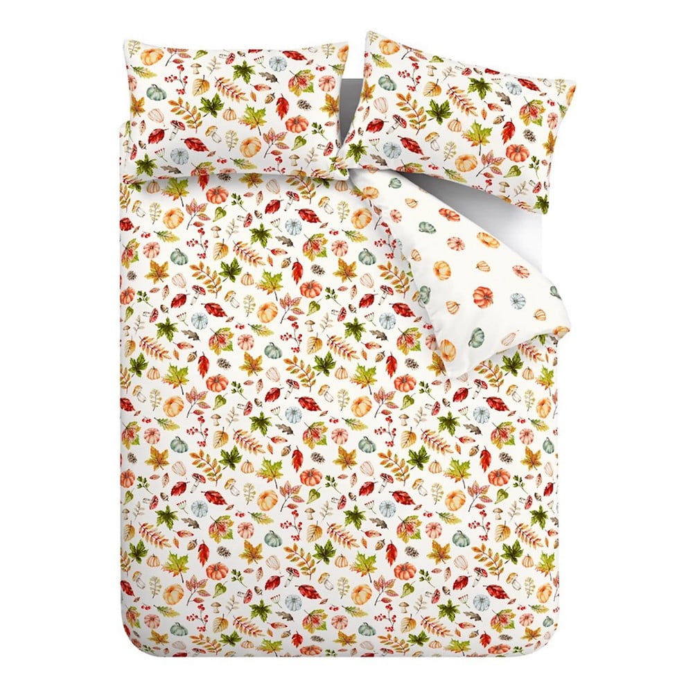 Hnedé obliečky na dvojlôžko/predĺžené 230x220 cm Autumn Pumpkins – Catherine Lansfield