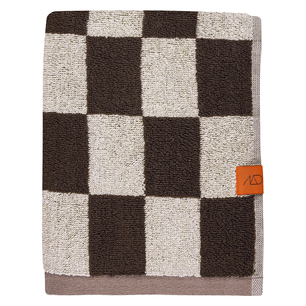 Hnedý froté uterák z Bio bavlny 50x90 cm Retro – Mette Ditmer Denmark