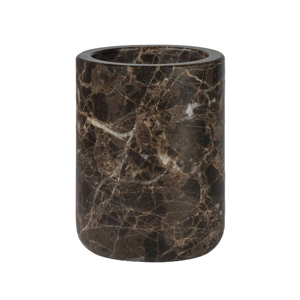 Hnedý mramorový téglik na zubné kefky Marble - Mette Ditmer Denmark