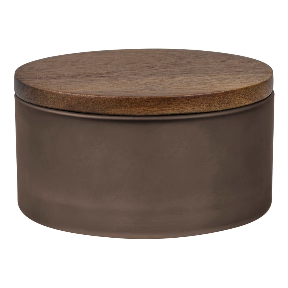 Hnedý sklenený kúpeľňový organizér na vatové tampóny Modest – Mette Ditmer Denmark