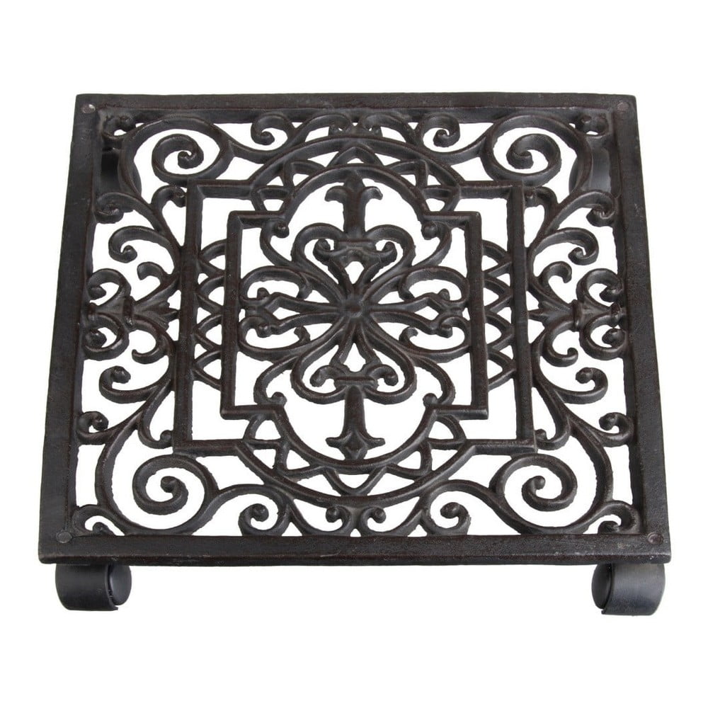 Kovový pojazdný podstavec pod kvetináč Ornament – Esschert Design