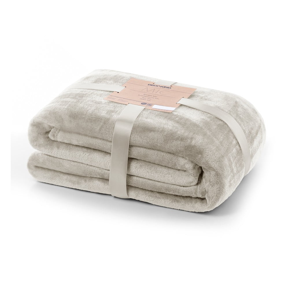 Krémová deka z mikrovlákna DecoKing Mic, 200 × 220 cm