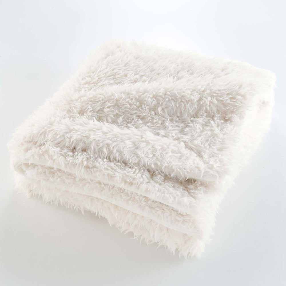 Krémová deka z umelej kožušiny 220x240 cm Mouton – douceur d'intérieur