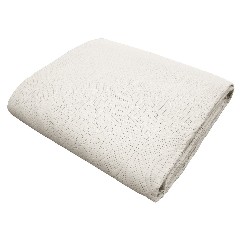 Krémová súprava prikrývky a obliečky na vankúš z mikrovlákna 240x260 cm Romane – douceur d'intérieur