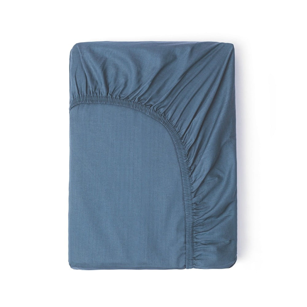 Modrá elastická plachta z bavlneného saténu HIP, 140 x 200 cm