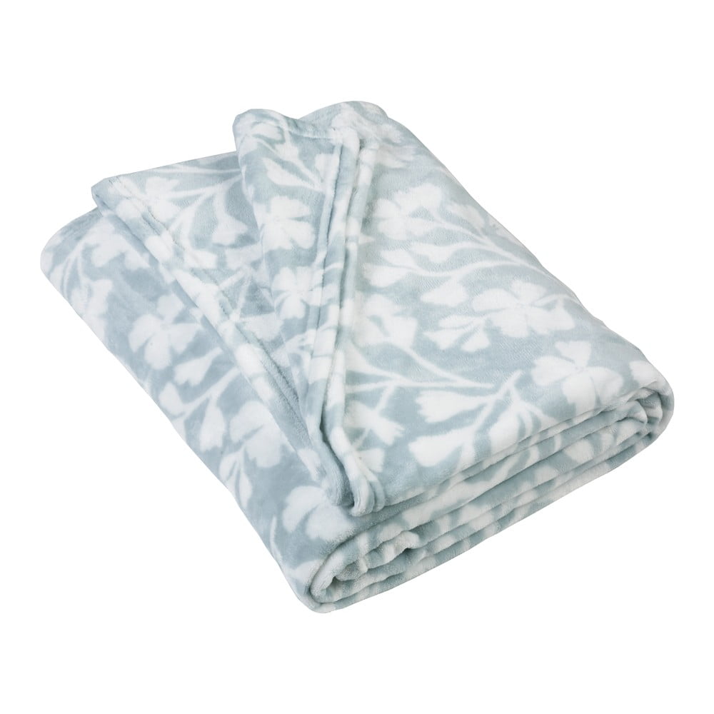 Modrá fleecová deka 200x240 cm Brooke Floral – Catherine Lansfield