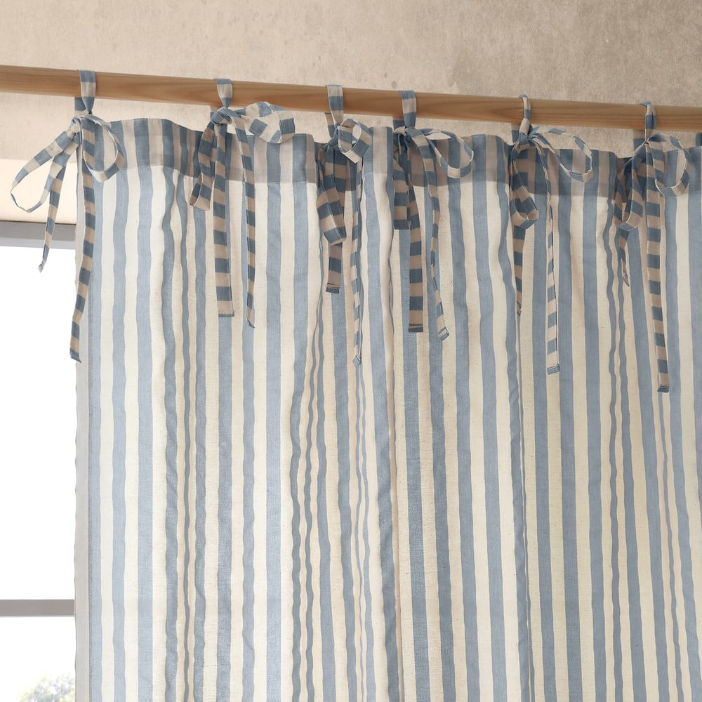 Modrá záclona 140x229 cm Zanzibar Stripe – Pineapple Elephant