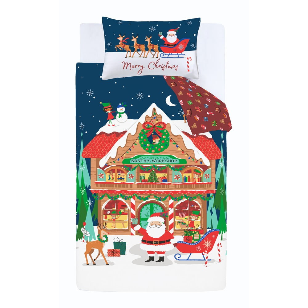 Obliečky na dvojlôžko 200x200 cm Santa's Workshop – Catherine Lansfield