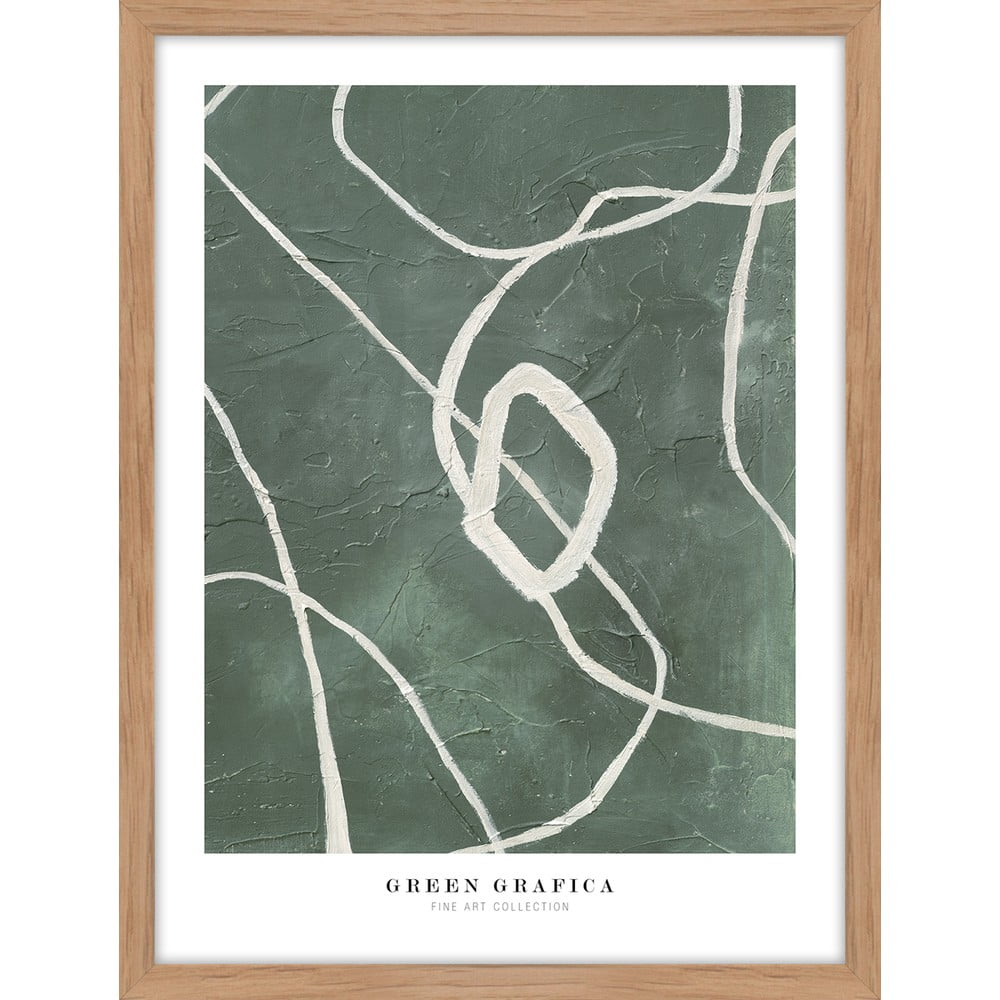 Obraz 32x42 cm Green Grafica   – Malerifabrikken