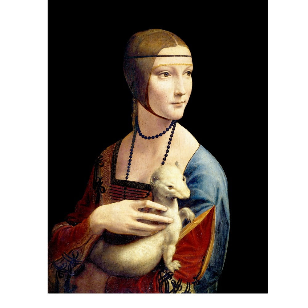 Obraz - reprodukcia 50x70 cm Lady with Ermine, Leonardo Da Vinci – Fedkolor