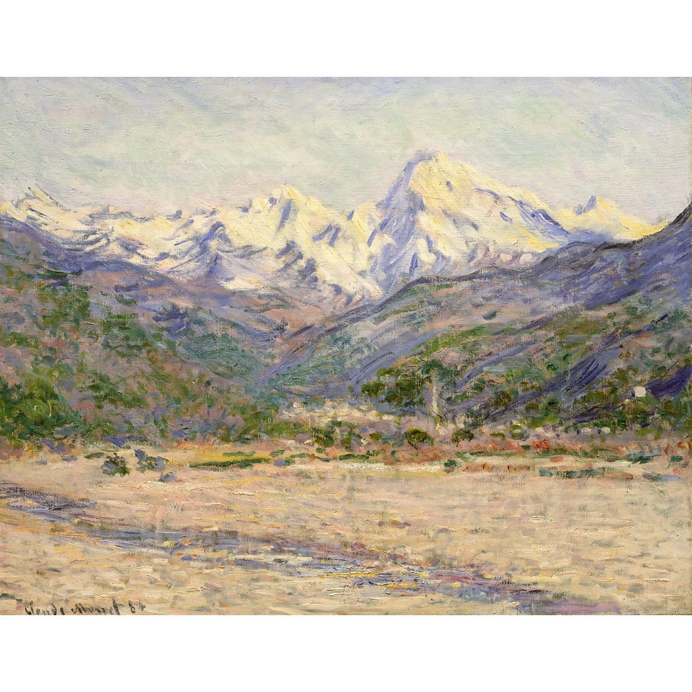 Obraz - reprodukcia 70x55 cm Valley of the Nervia, Claude Monet – Fedkolor