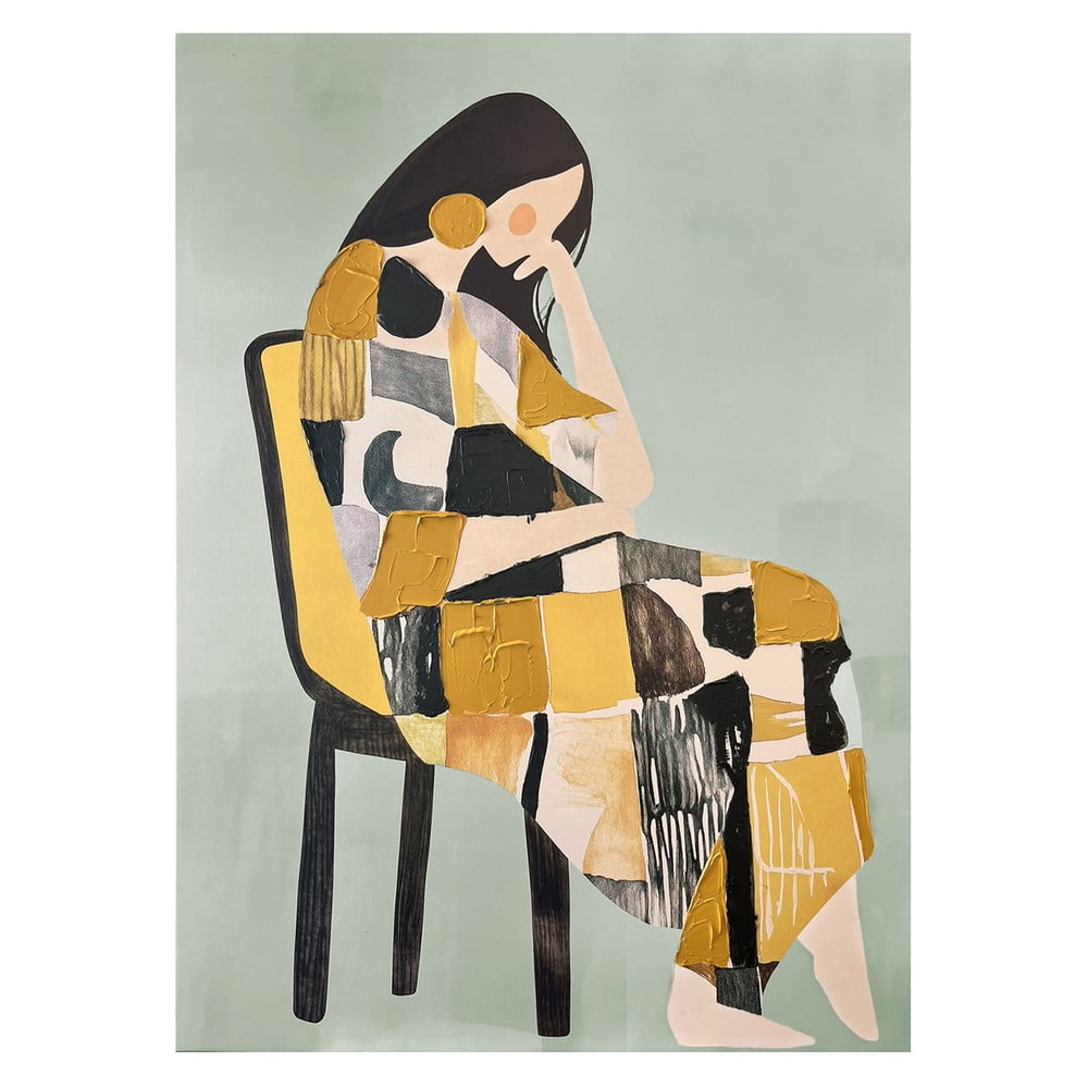 Obraz s ručne maľovanými prvkami 70x100 cm Penelope – Styler