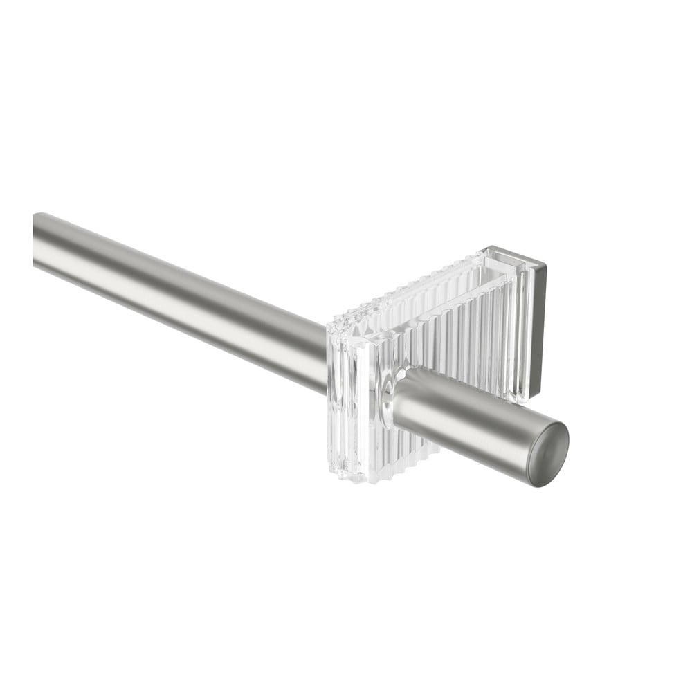 Oceľová roztiahnuteľná garniža v matne striebornej farbe 107 - 305 cm Flute – Umbra