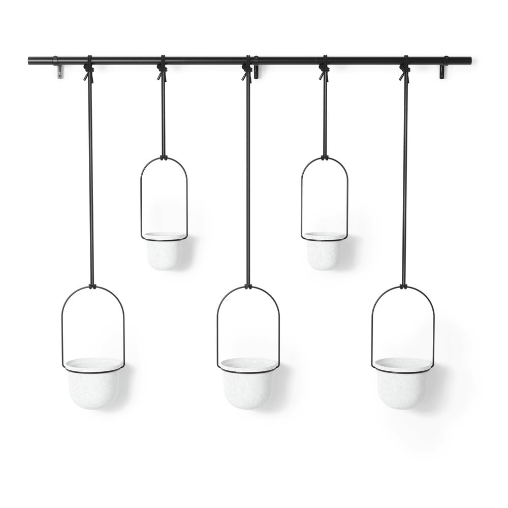 Plastové obaly na kvetináče v súprave 5 ks na bylinky/závesné ø 7,5 cm Triflora – Umbra