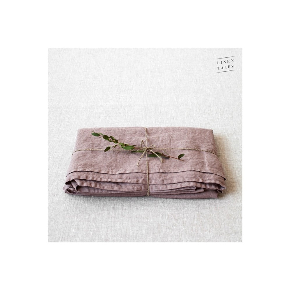 Ružová/hnedá ľanová plachta 180x260 cm Ashes of Roses – Linen Tales