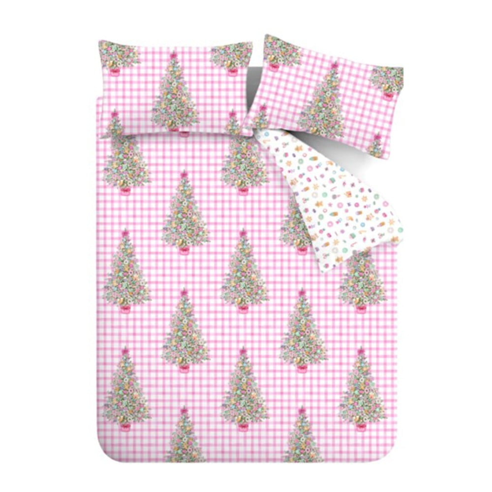 Ružové obliečky na dvojlôžko/predĺžené 230x220 cm Sweets and Treats – Catherine Lansfield