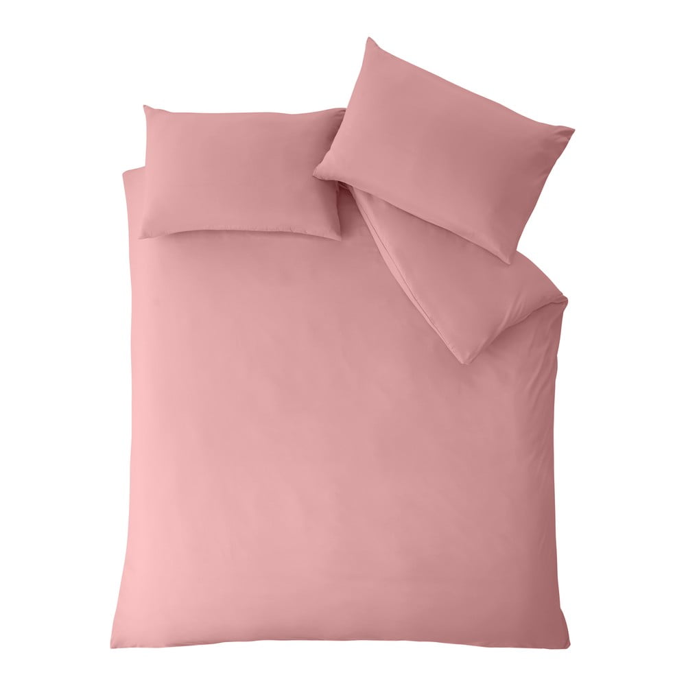 Ružové obliečky na dvojlôžko/predĺžené 260x220 cm So Soft Non–Iron – Catherine Lansfield